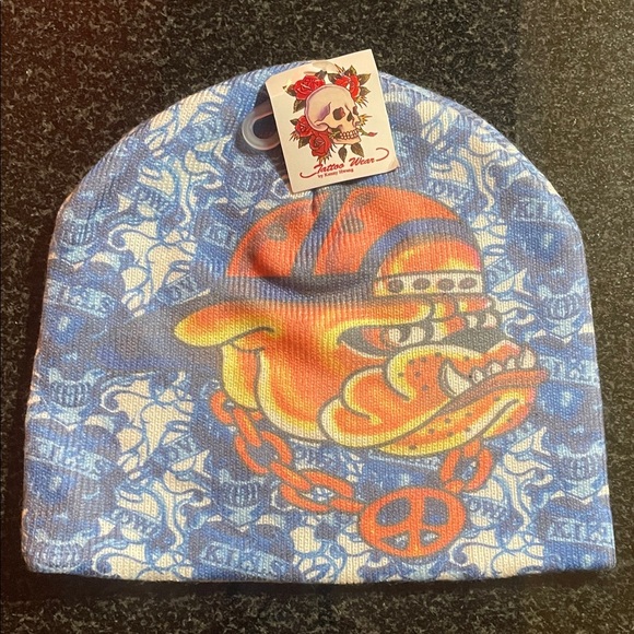 Kenny Hwang Other - NWT Blue and Orange Bulldog Beanie